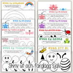 Vår – Färglägg, klipp och klistra vårfigurer – Vårtema - bild 2