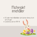 Påsk – Kawaii målarbilder – 50 st med påsktema - bild 3