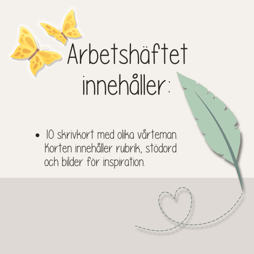 Vårtema - Skrivkort med inspiration till vårberättelser