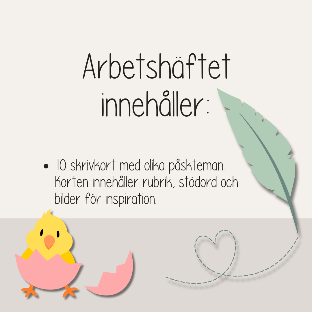 Påsk - Skrivkort med inspiration till påskberättelser