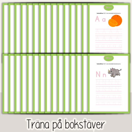 Vår - Arbetshäfte bokstäver och siffror - tema Våren