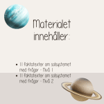 Läsförståelse – Rymden – Planeterna och solsystemet – Läsförståelse i två nivåer - bild 4