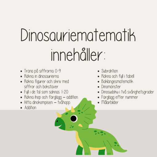 Matematik - Dinosauriematematik