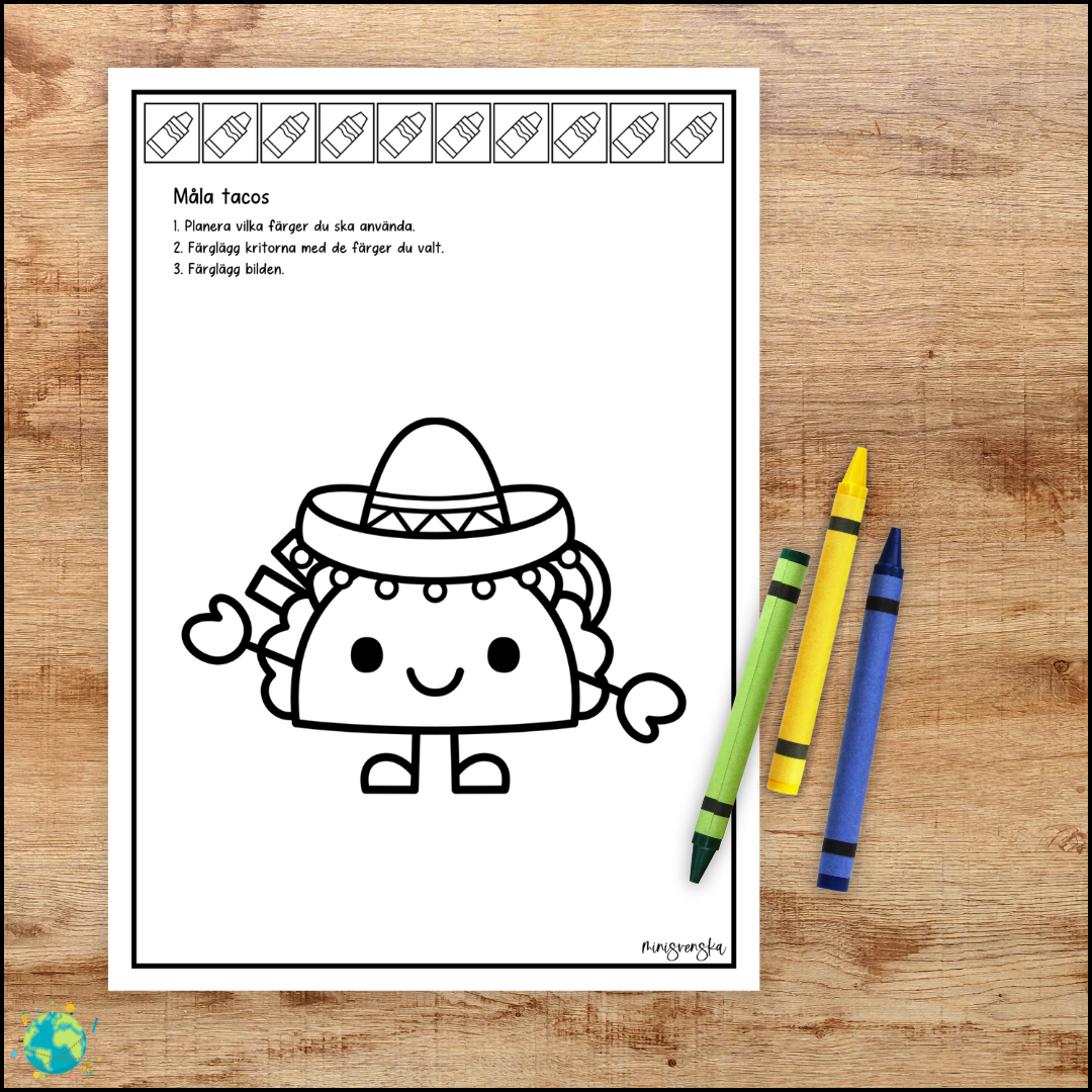 Tacos - Måla efter instruktion