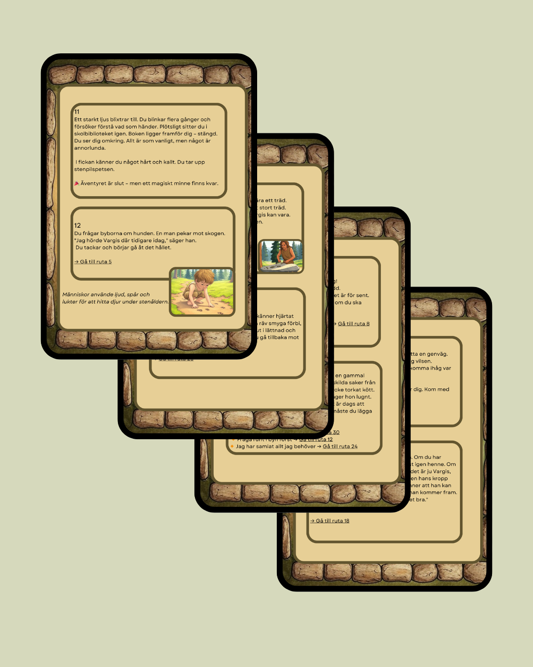 Tidshoppare "Resan till stenåldern" - Ett interaktivt läsäventyr (komplett)