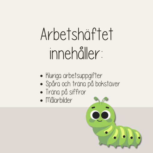 Vår - Arbetshäfte bokstäver och siffror - tema Våren