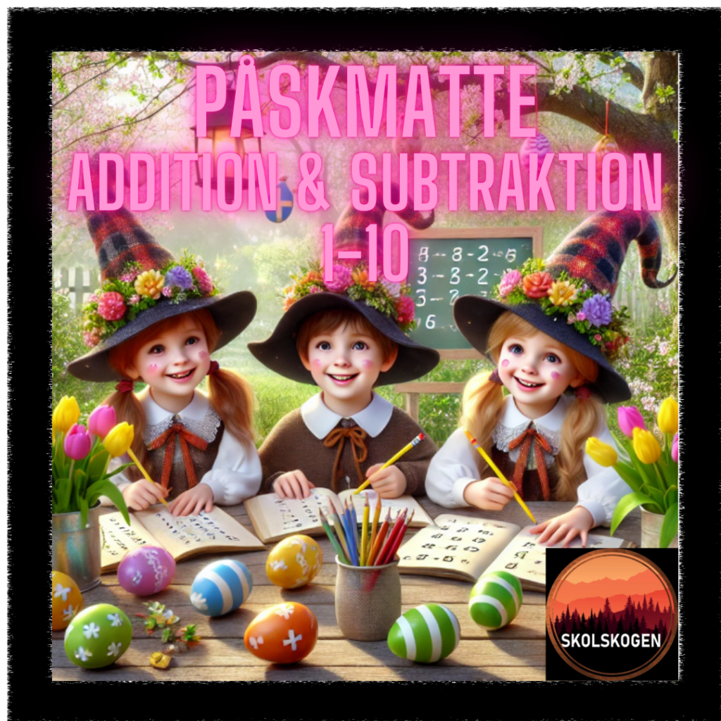Påskmatte, addition & subtraktion 1-10