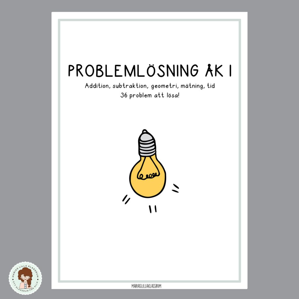 Problemlösning – 36 uppgifter anpassade för åk 1