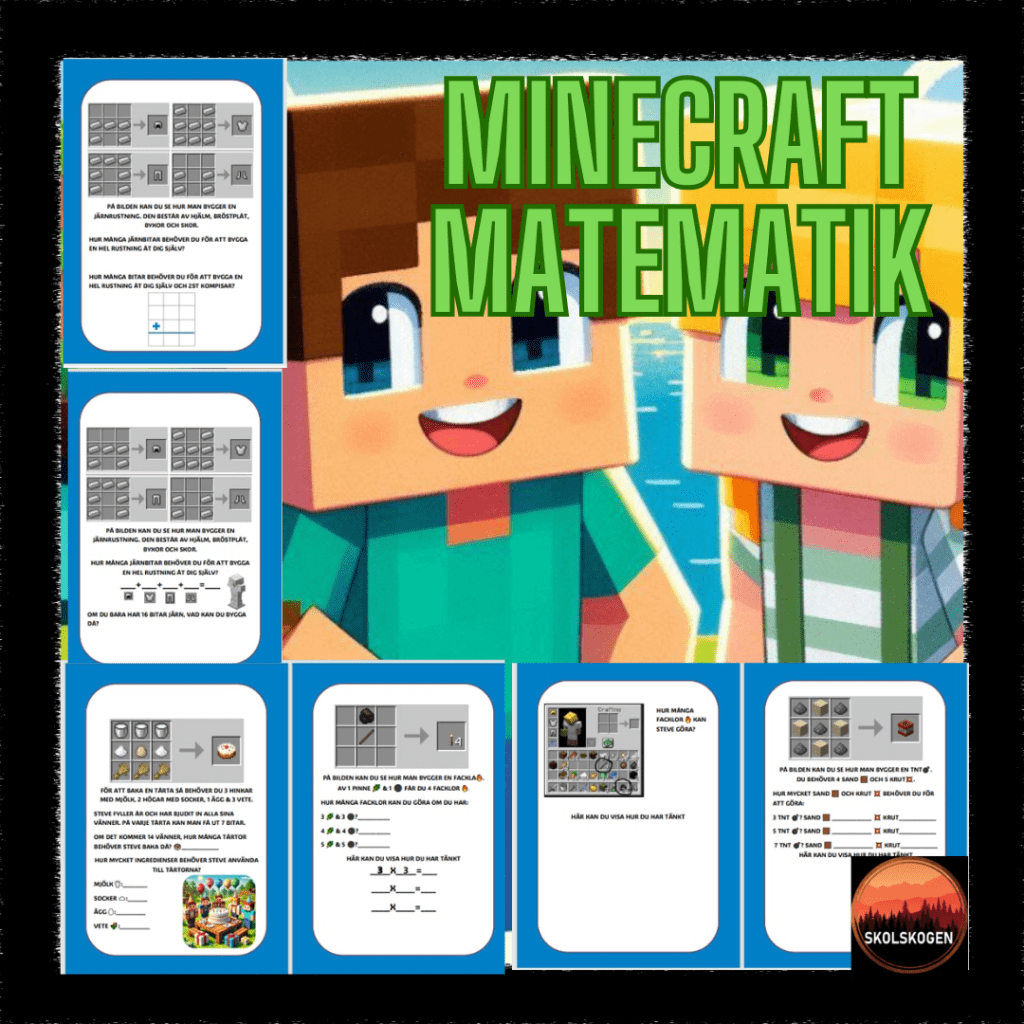 Roligt Minecraft Matematikhäfte