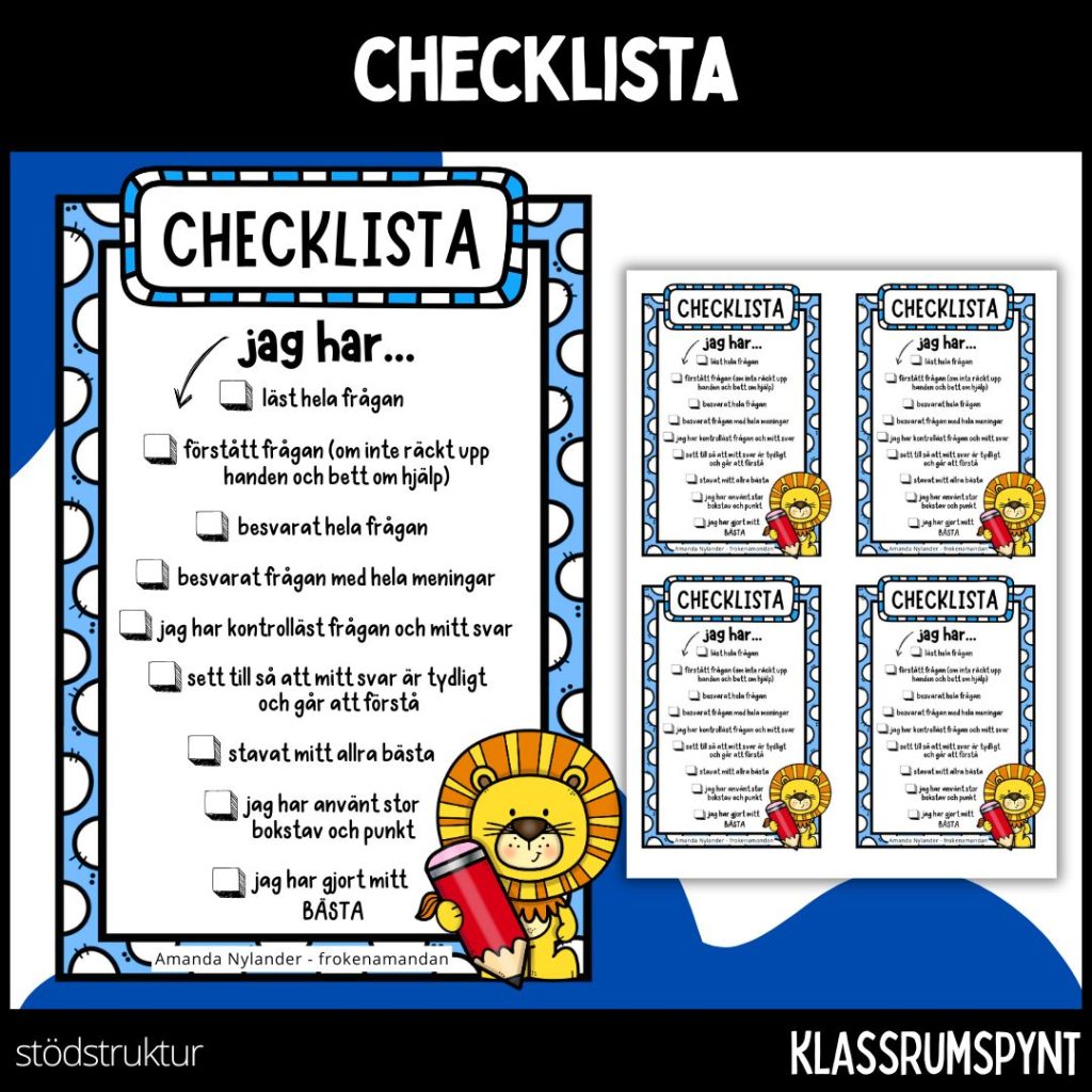 Checklista – stödstruktur