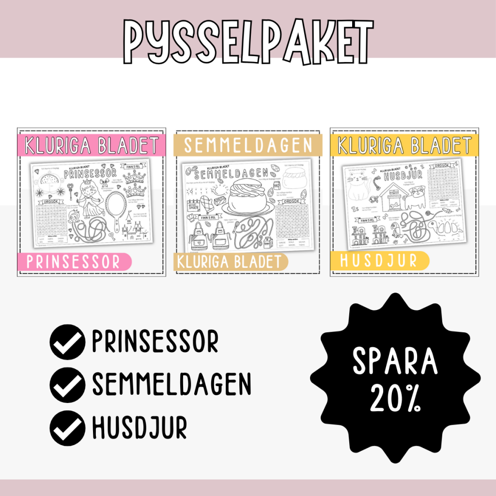 Pysselpaket- kluriga bladet