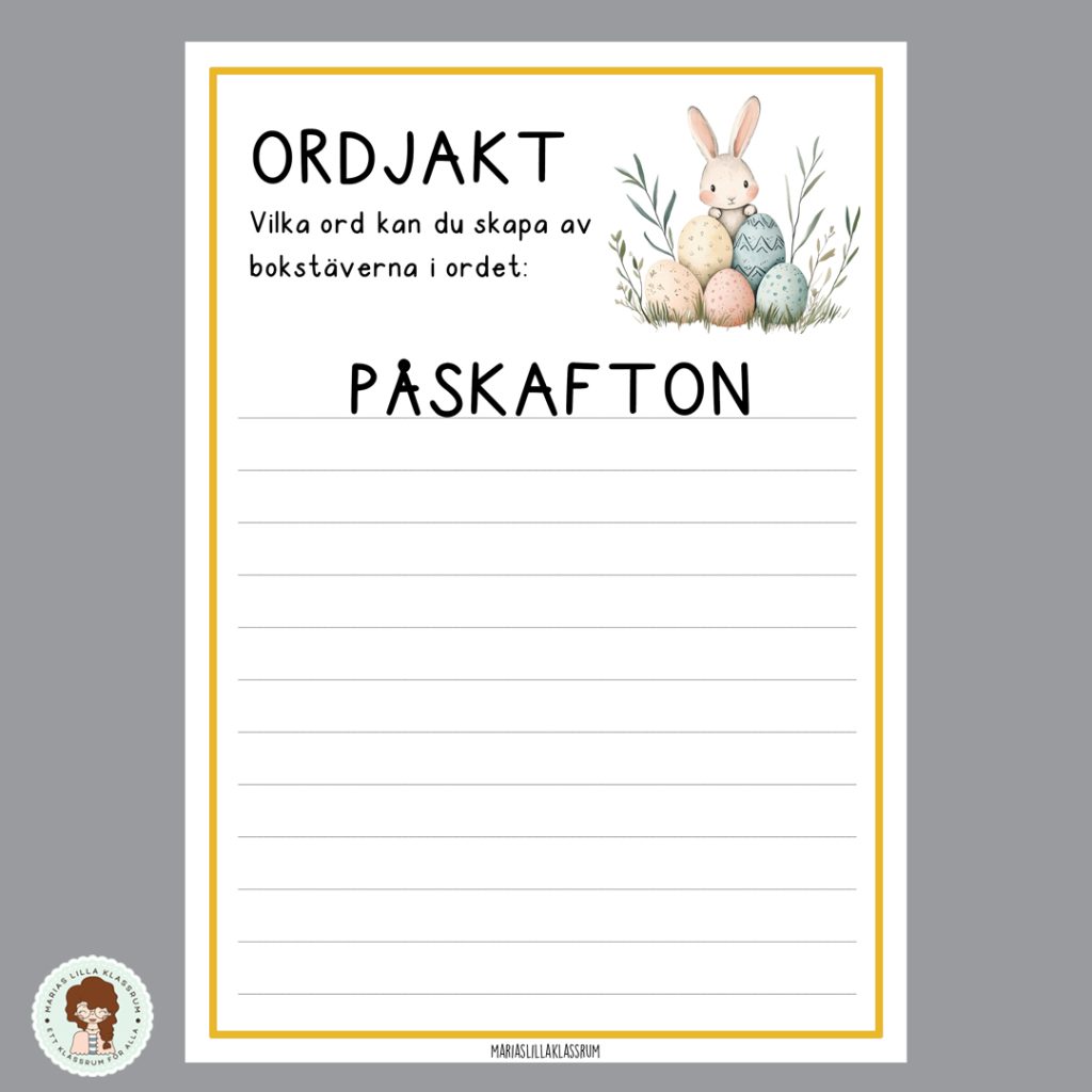 ordjakt – påsktema
