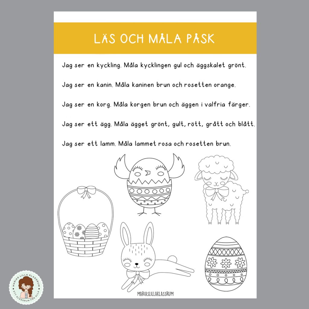 Läs och måla – Påsk