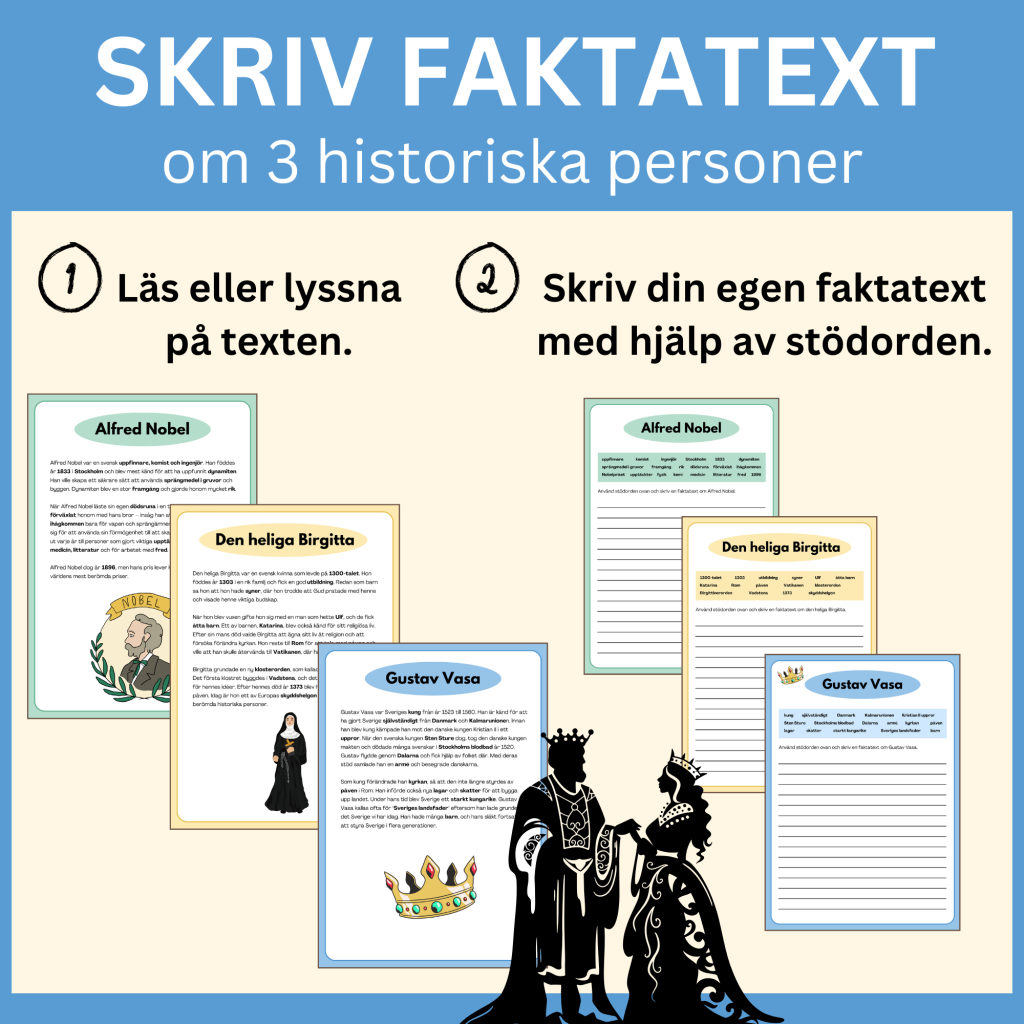 Skriv faktatext med hjälp av stödord