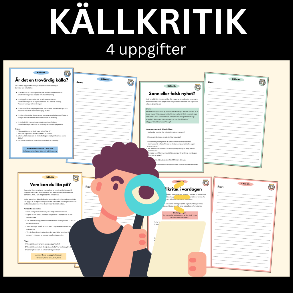 Källkritik, 4 uppgifter