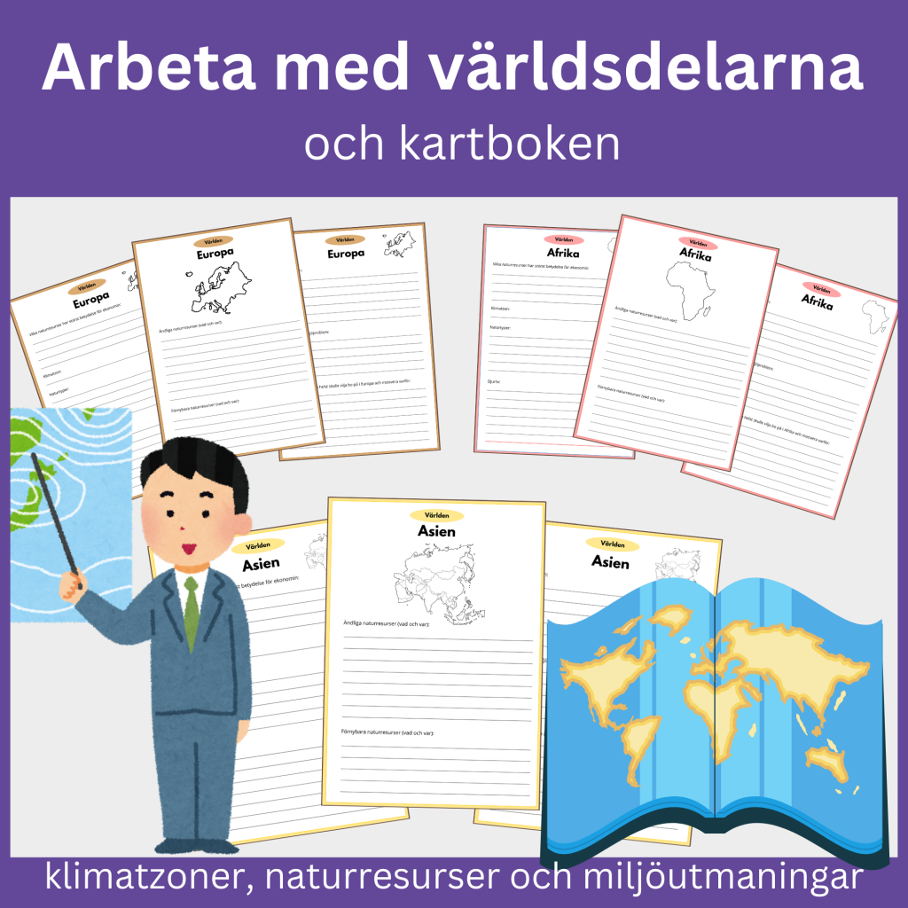 Arbeta med världsdelarna