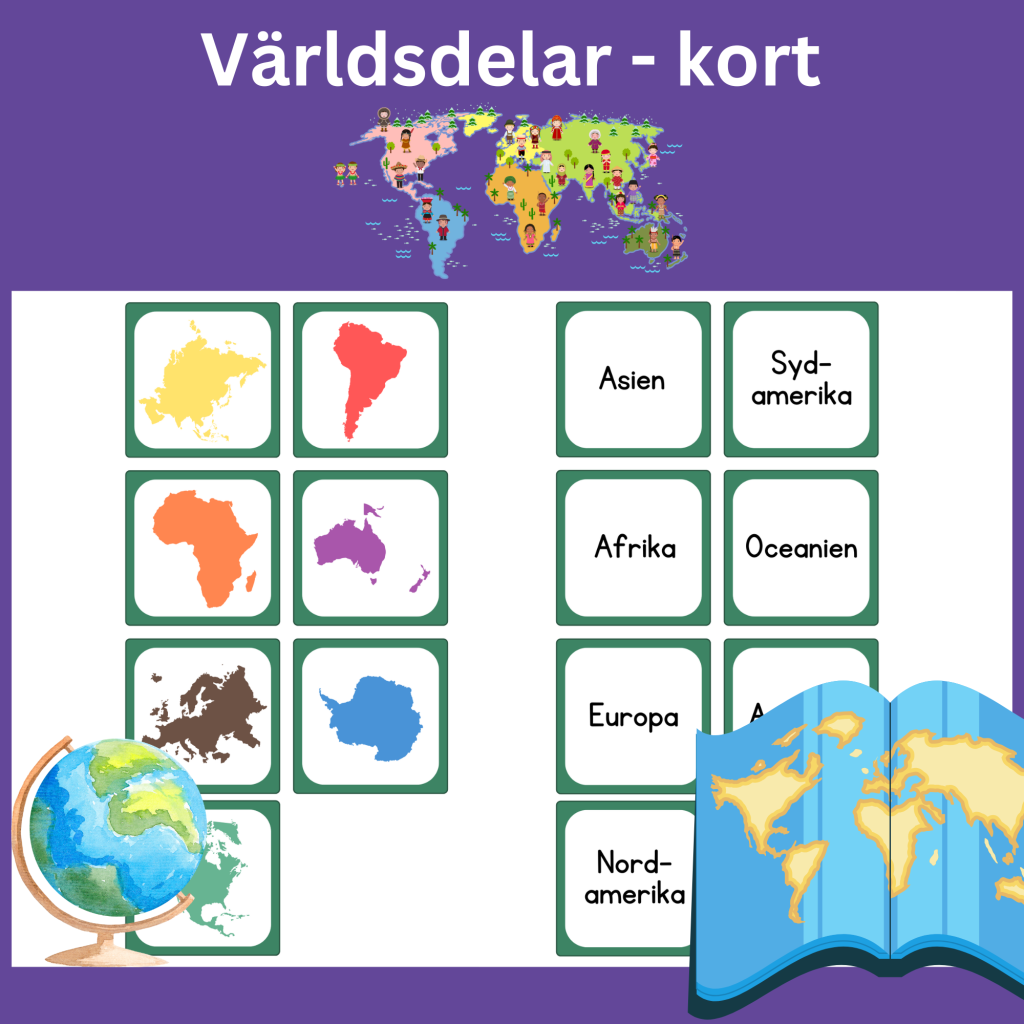Världsdelarna – kort