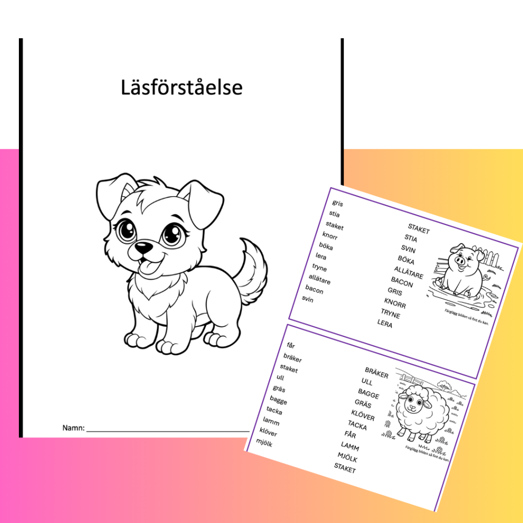 Enkel läsförståelse – para ihop ord