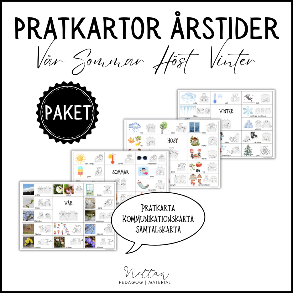 PAKET: Pratkartor årstider