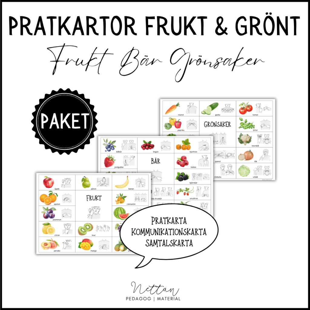 PAKET: Pratkartor frukt och grönt