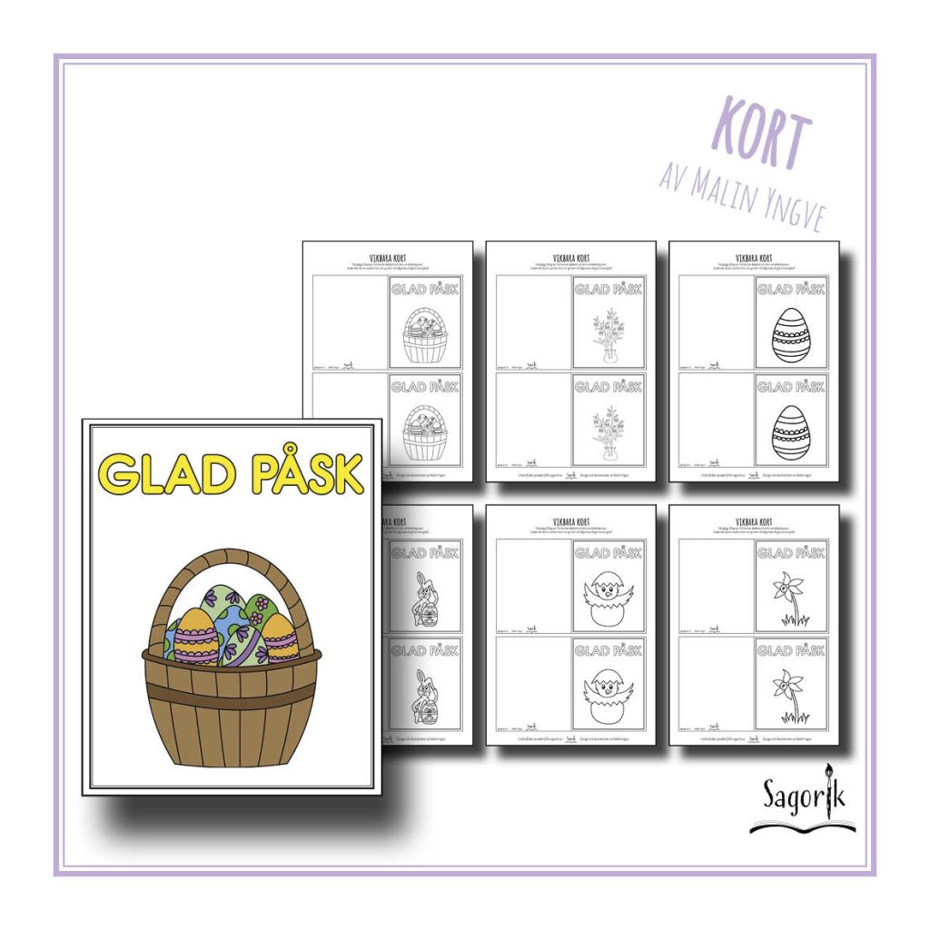 Vikbara påskkort