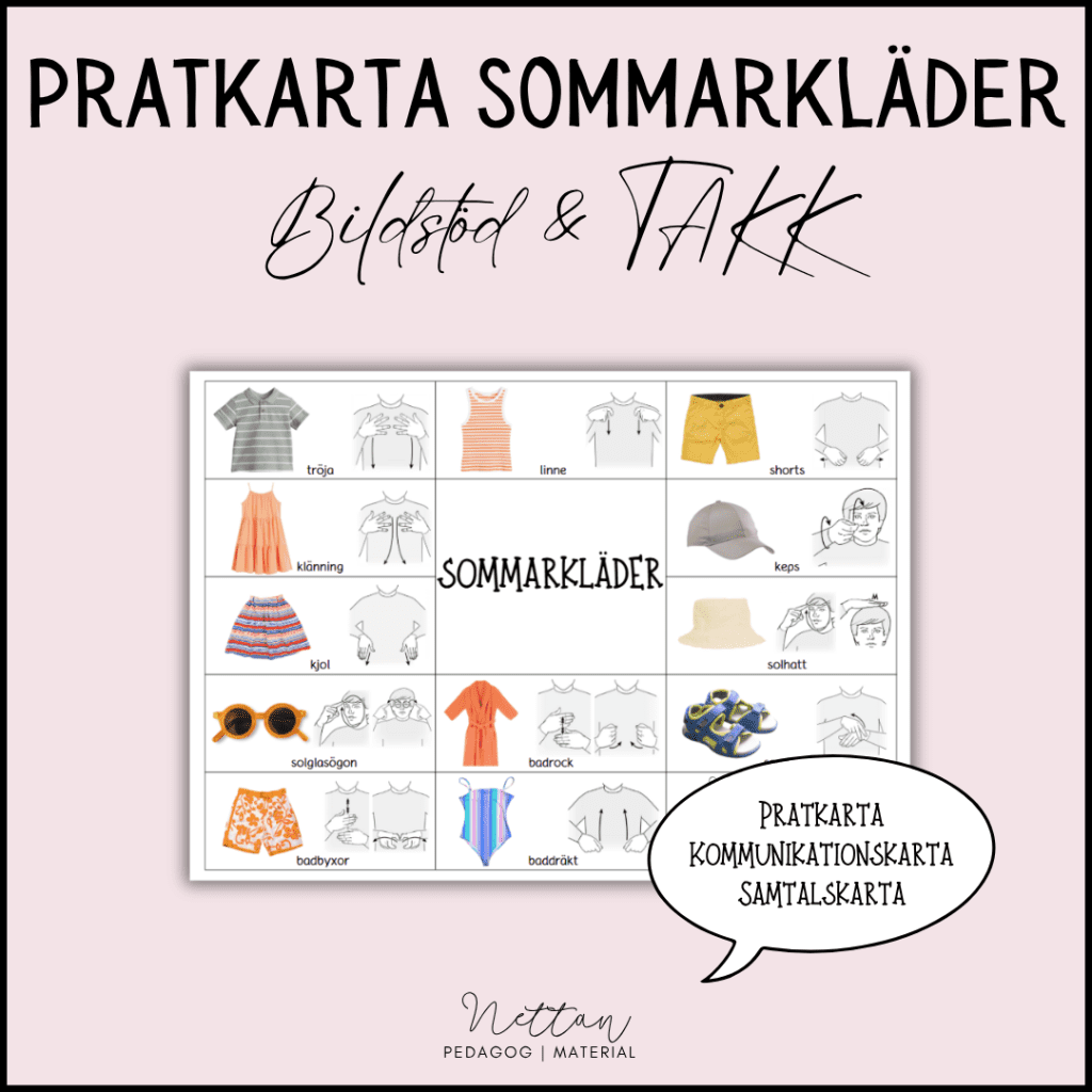 Pratkarta sommarkläder