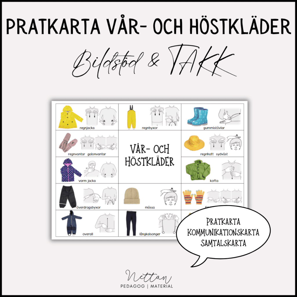 Pratkarta vår- och höstkläder