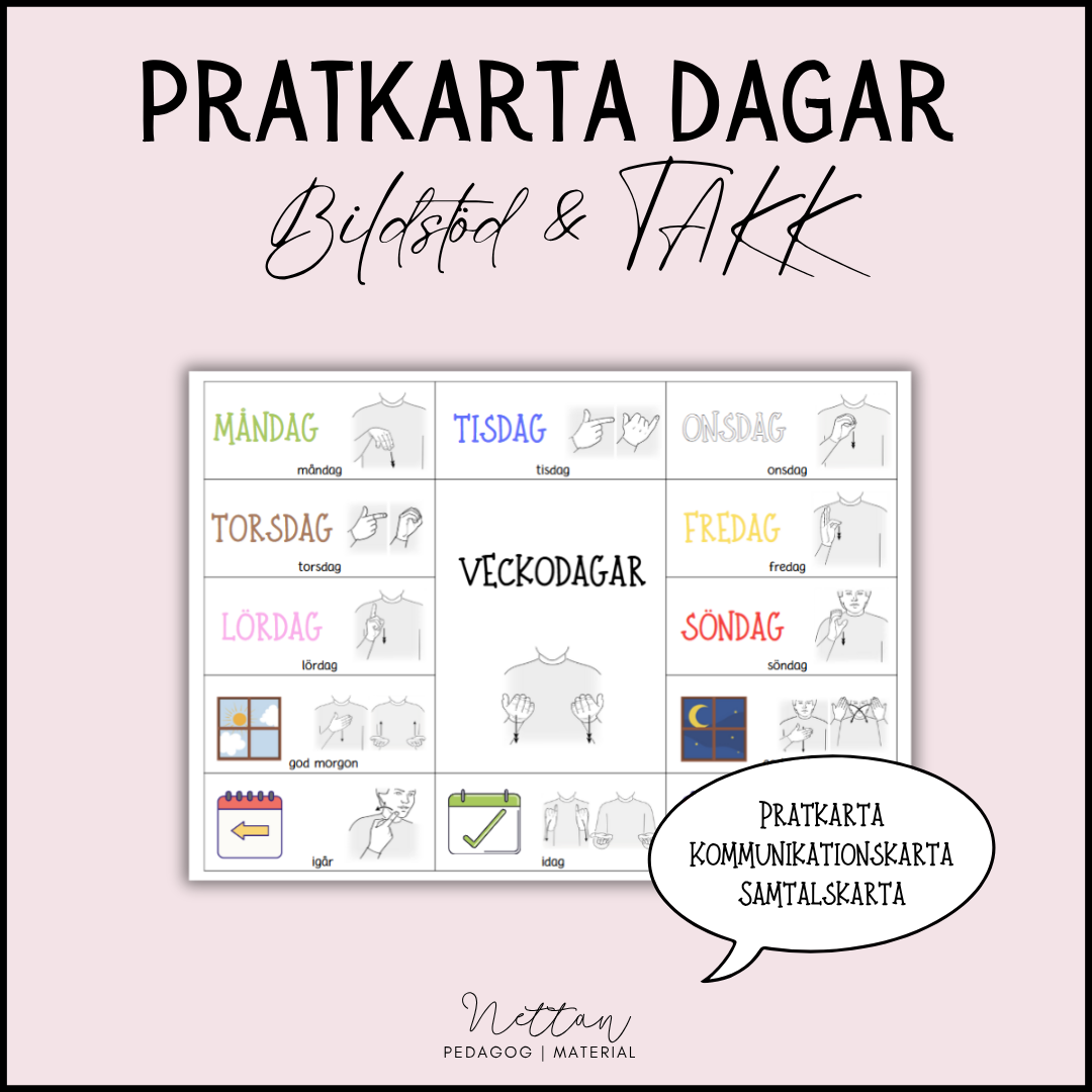 Pratkarta veckodagar