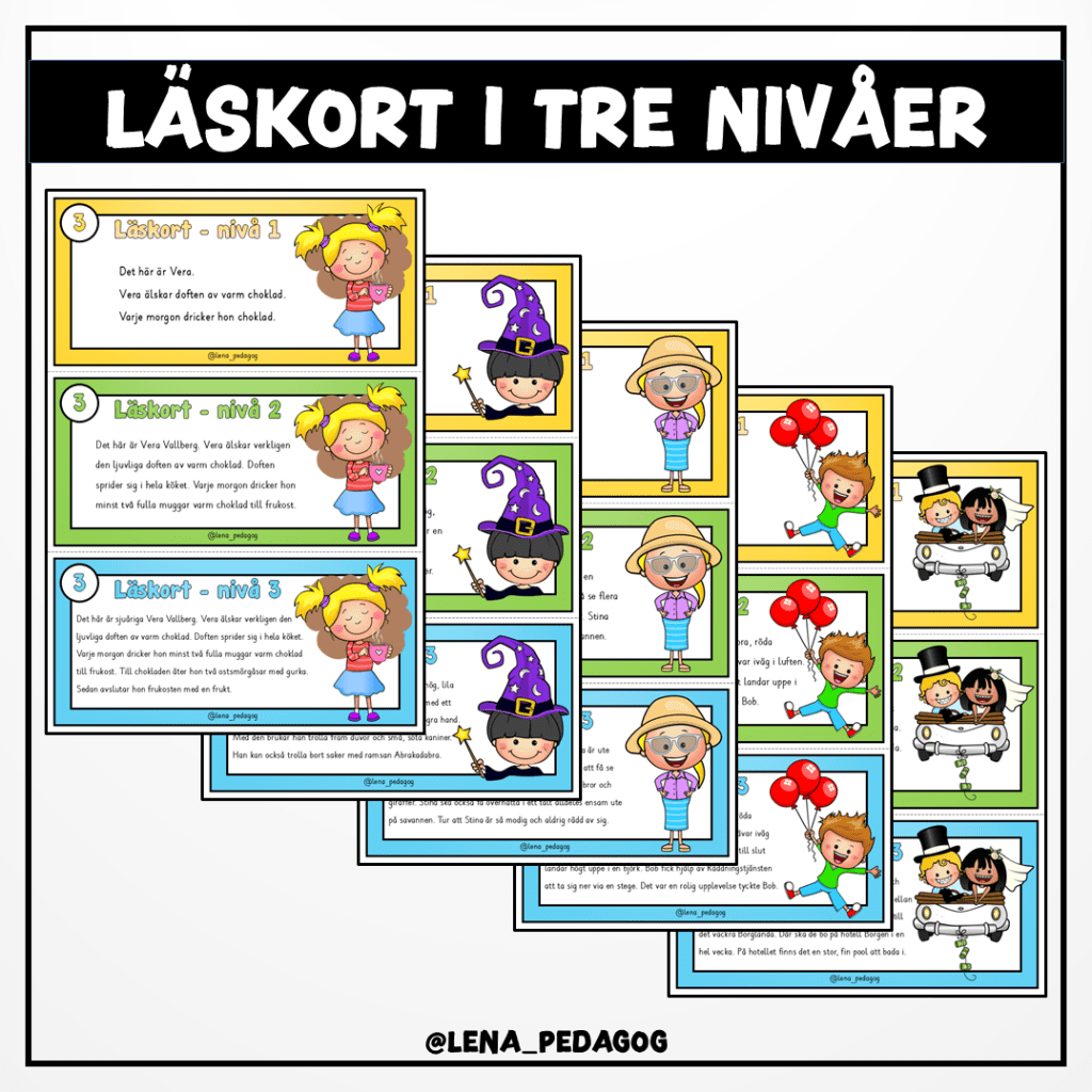 Läskort i tre nivåer