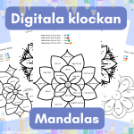 Digitala klockan mandalas. Träna digital tid. - bild 1