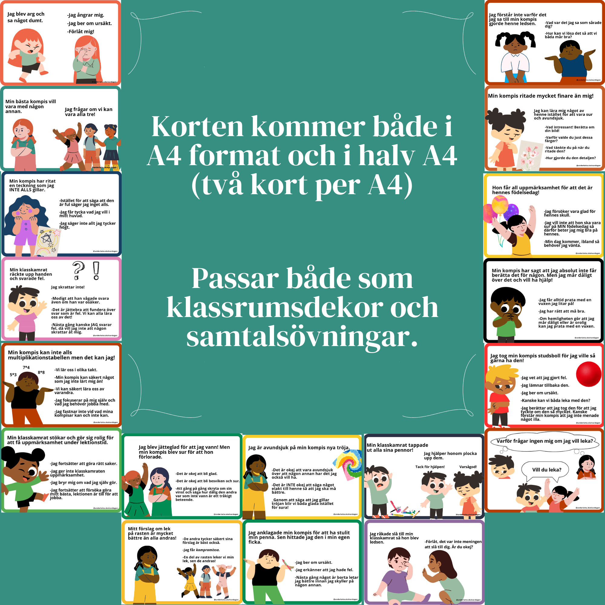 STORT paket! Värdegrund och konflikthantering samtalskort