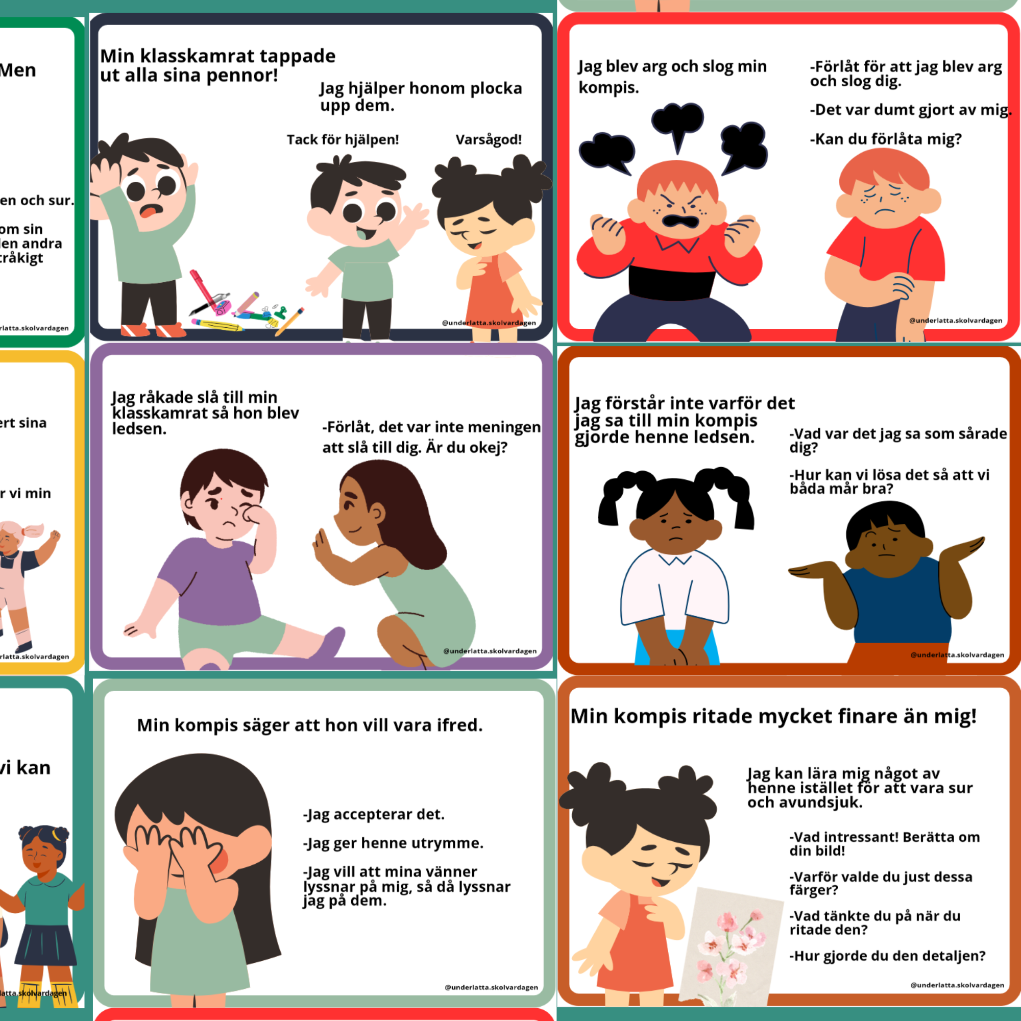 STORT paket! Värdegrund och konflikthantering samtalskort