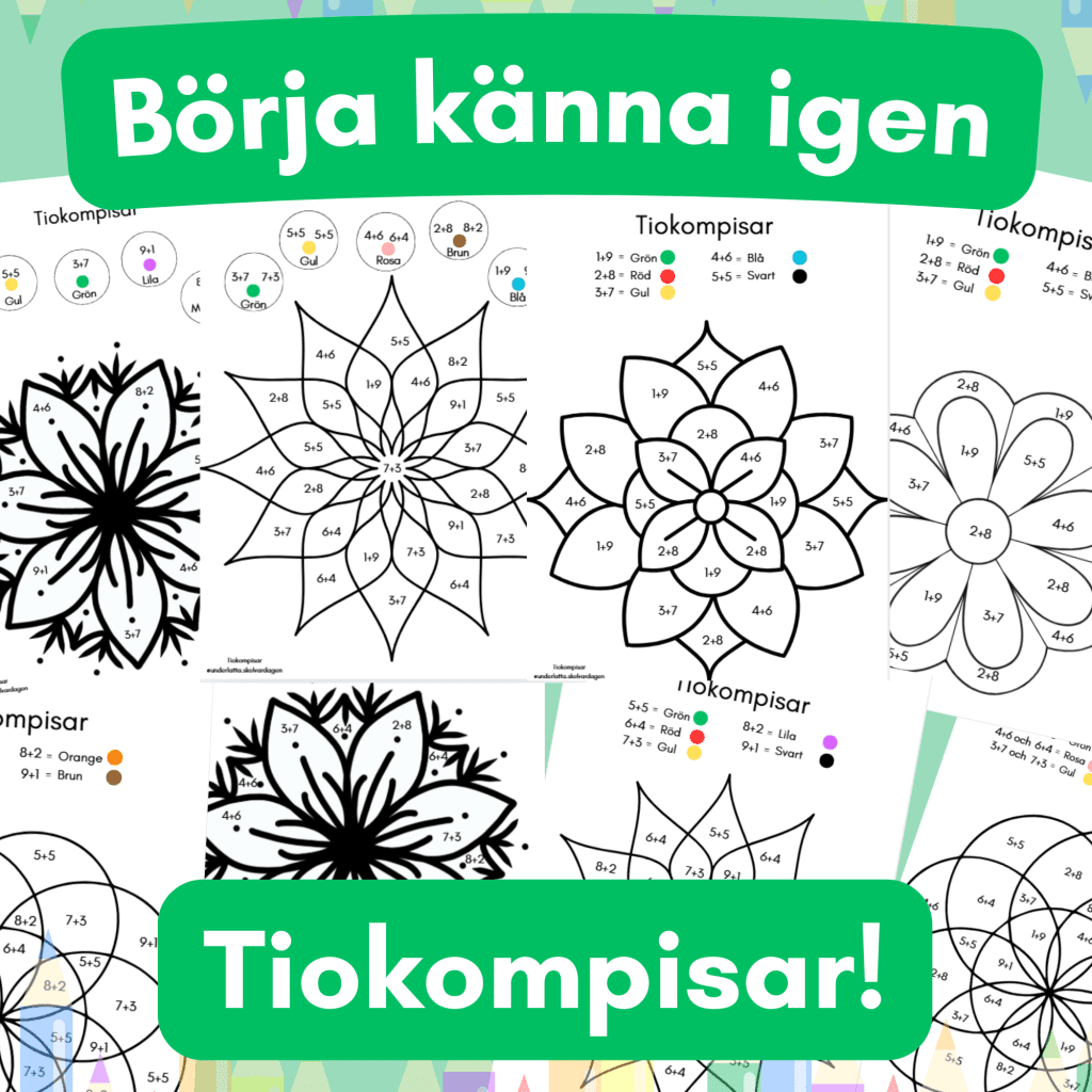 Börja känna igen tiokompisarna! – Matte-mandalas