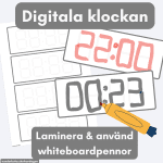 Digitala klockan. Träna med whiteboardpennor! - bild 1