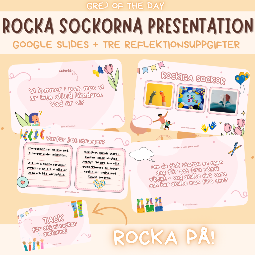 Rocka Sockorna – Presentation med tre avslutande reflektionsuppgifter
