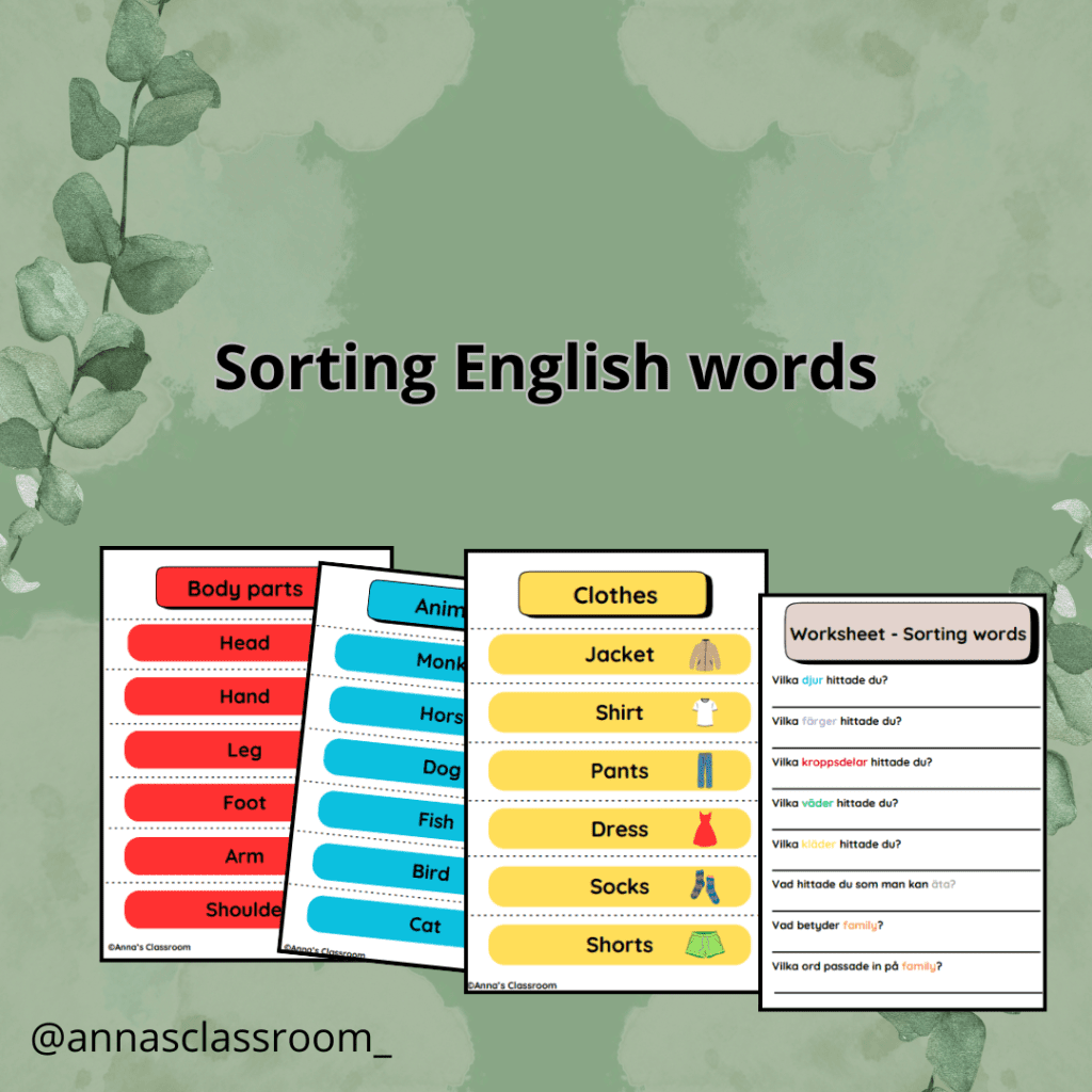 Sorting English words