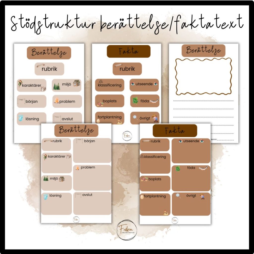Stödstruktur berättelse och faktatext