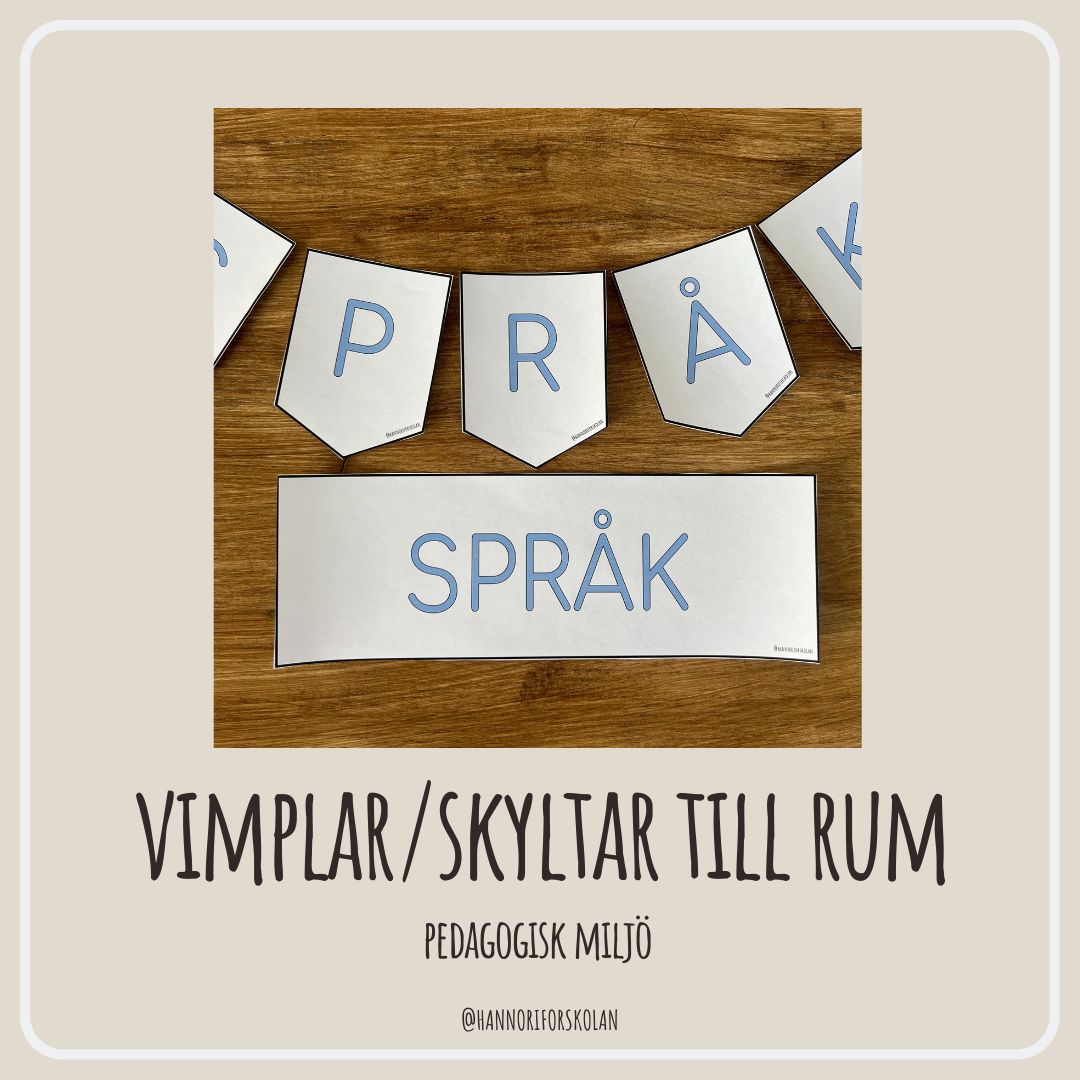 Vimplar / skyltar till rum