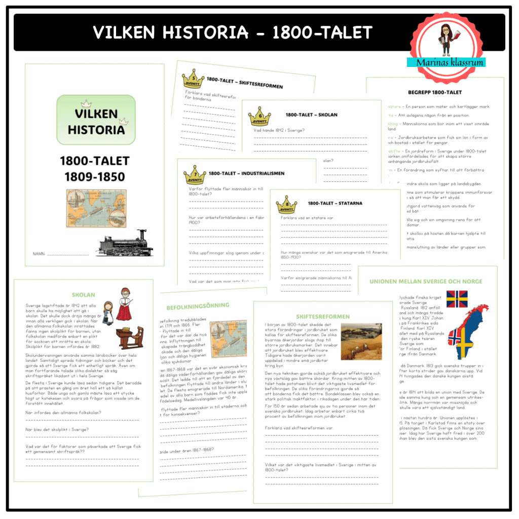 Vilken historia – 1800-talet