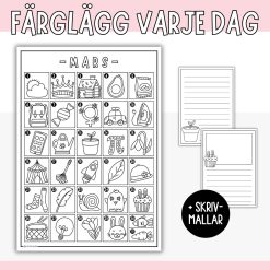 Mars - Färglägg varje dag