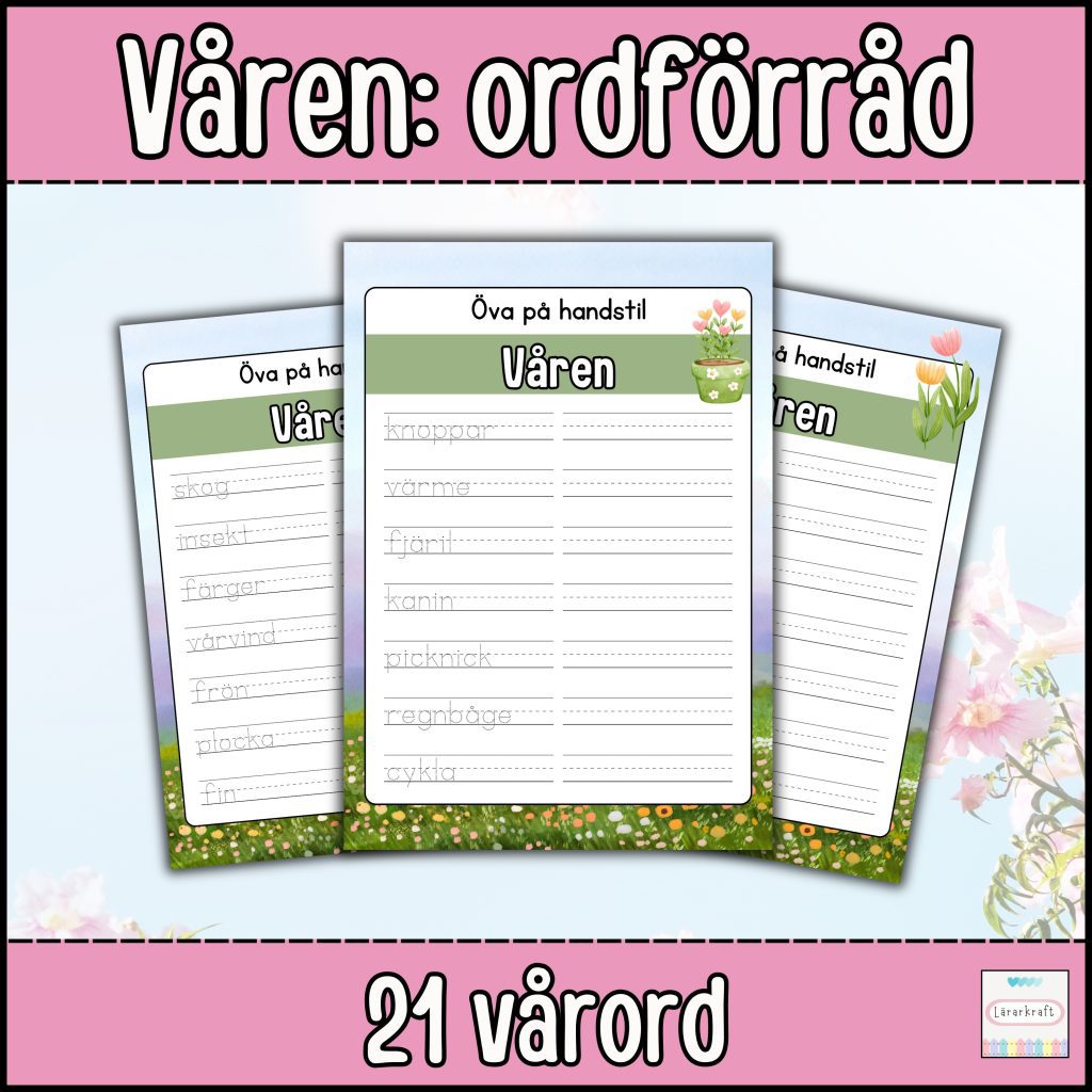 Våren: lär dig olika ord (kopia)