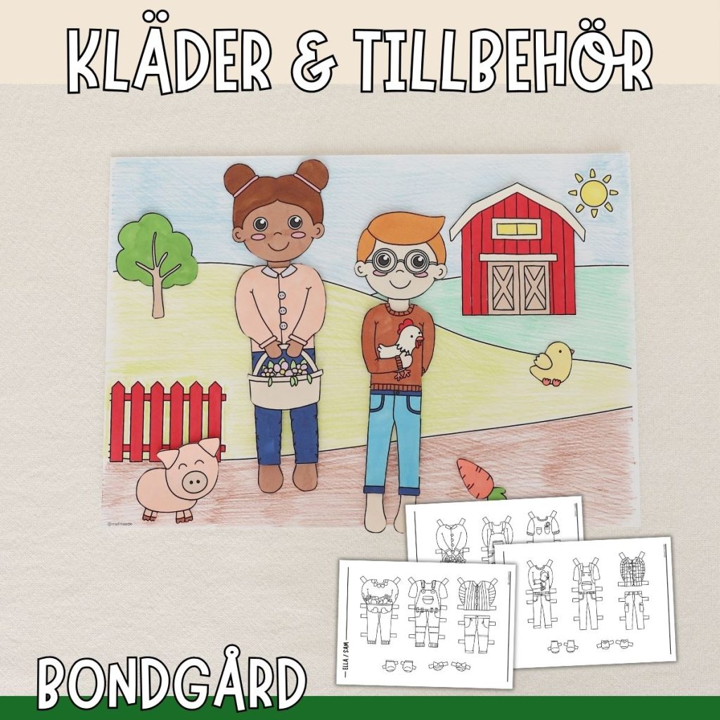 Tillägg klippdockor – Bondgård