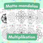 Matte-mandalas multiplikation. Multiplikationstabellerna 1 till 10. - bild 1