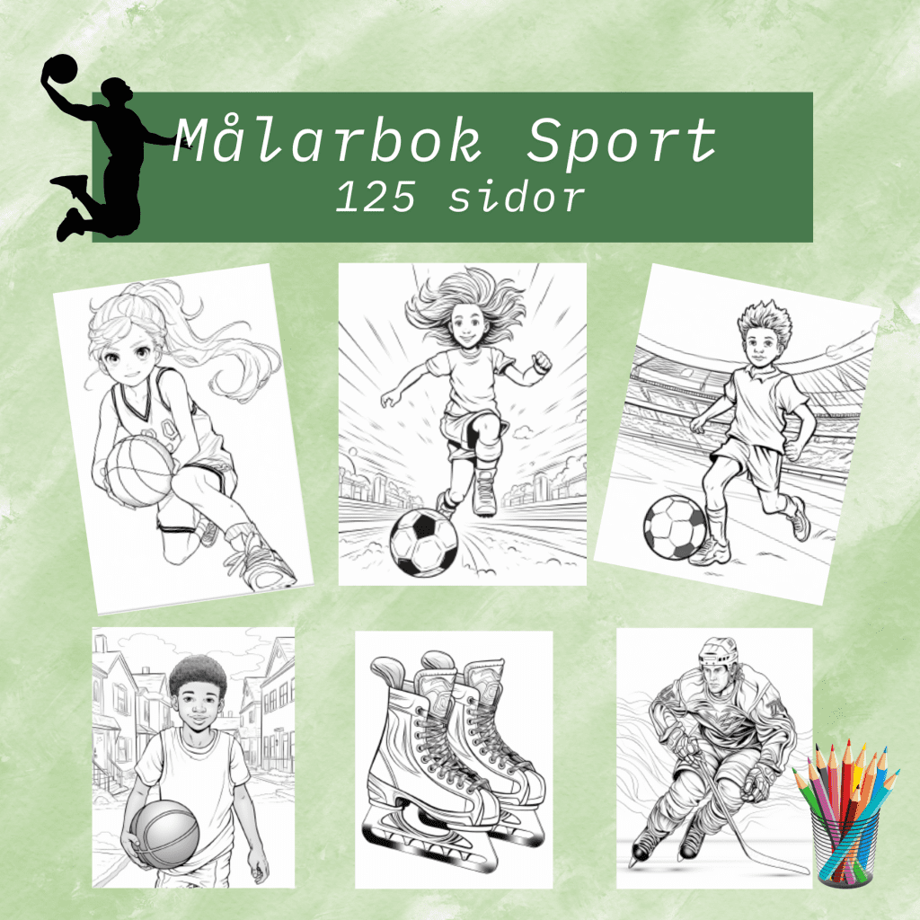 Målarbok sporter