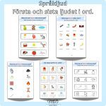 Fonologisk medvetenhet. Första- sista språkljudet i enkla ord. Räkna språkljud. - bild 1