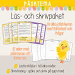 Påsk – Läs- och skrivpaket med påsktema. Läsförståelse och skrivträning - bild 1