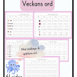 Veckans ord A-Ö med stödlinjer & spårbara ord - bild 1