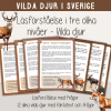 Vilda djur i Sverige - Läsförståelse i tre nivåer.