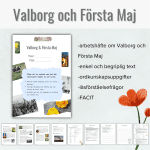 Valborg & Första maj: fakta, ordkunskap, läsförståelse - bild 1