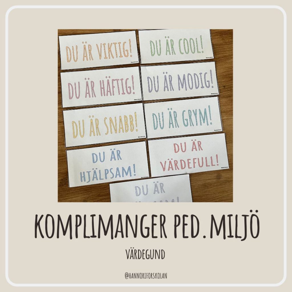 Komplimanger ped.miljö